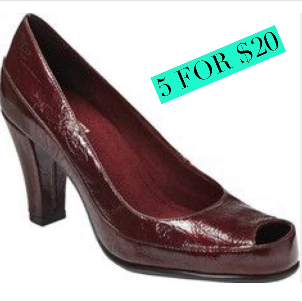 A2 Aerosoles Big Ben Peep Toe Heels Sz 6.5✅